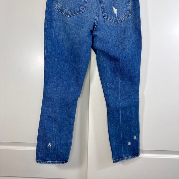 Abercrombie & Fitch Curve Love High Rise Mom Distressed Jean Vintage Blue 27 - Picture 10 of 12